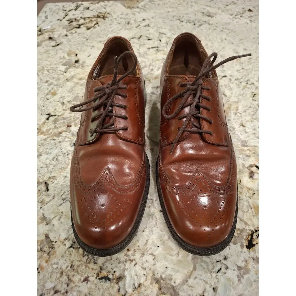BASS Smoggie 9M Brown Leather Laceup Casual 0506 Dress